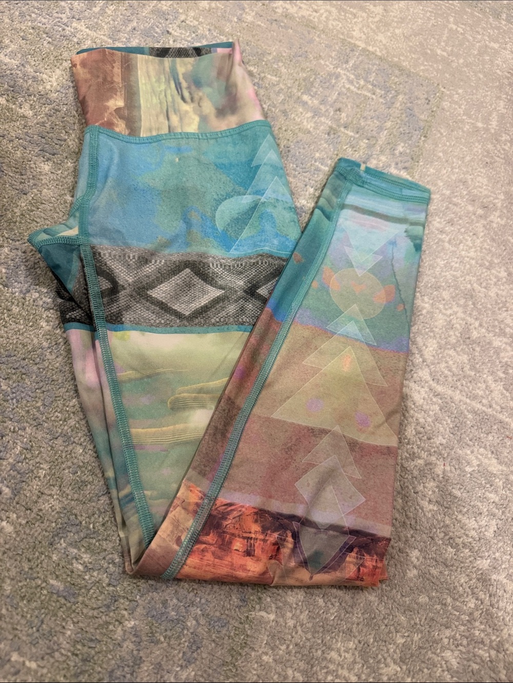 Multicolor Teeki Print High-Waist Leggings
